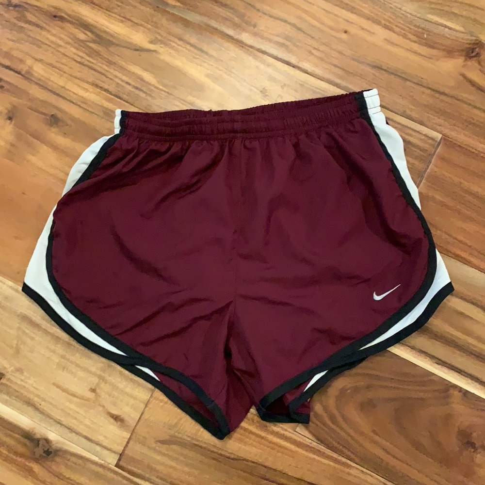 Maroon Nike Dri Fit shorts